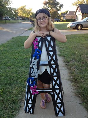 The Teen dressed up as the Eiffel Tower a couple of Halloween's ago