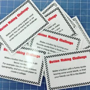 Button Making Challenge Cards