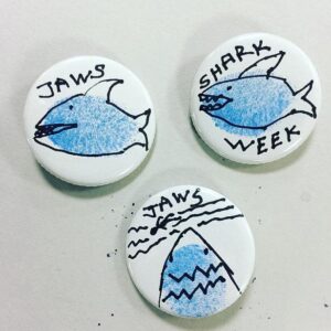 Fingerprint Art Buttons for Shark Week