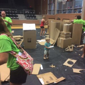 Cardboard City later in the event