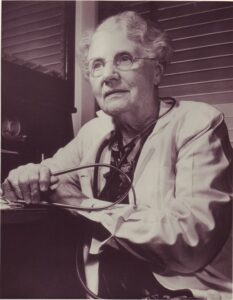 Bertha Van Hoosen, 1948.[Credit]Rochester Hills Museum at Van Hoosen Farm